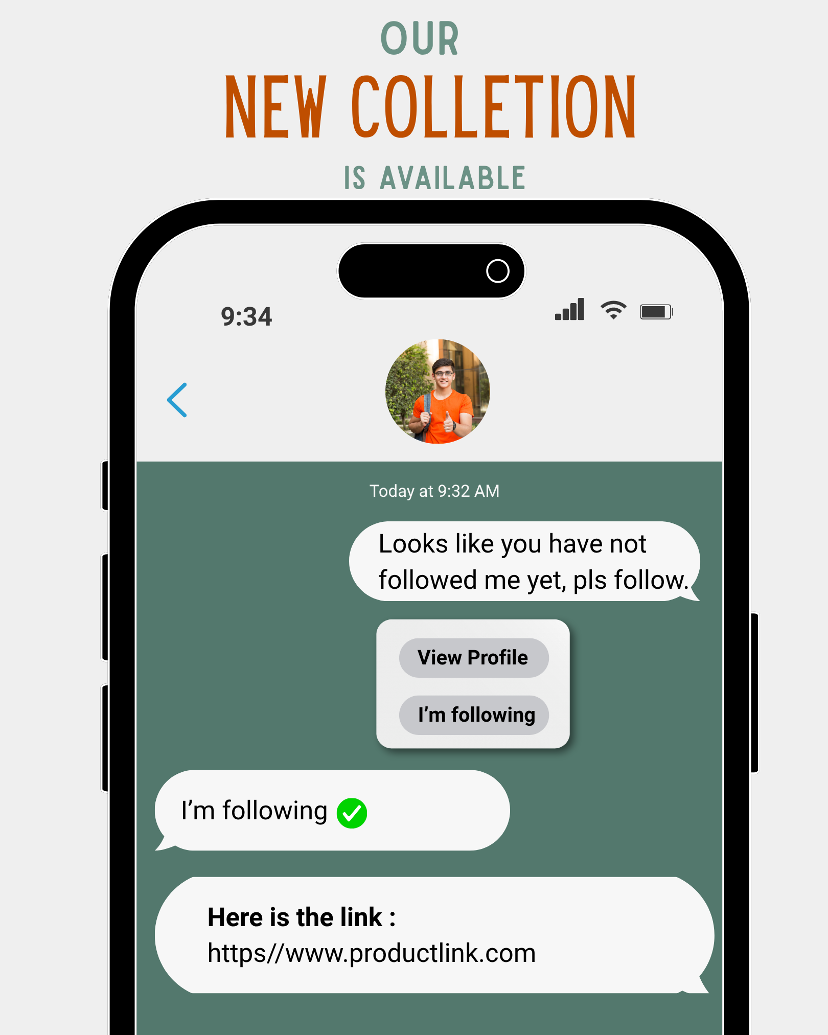 Instagram direct message flow asking a viewer to follow before delivering a resource link