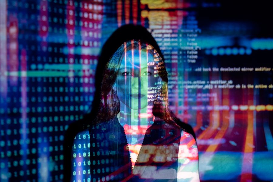 Artificial intelligence code displayed on a computer