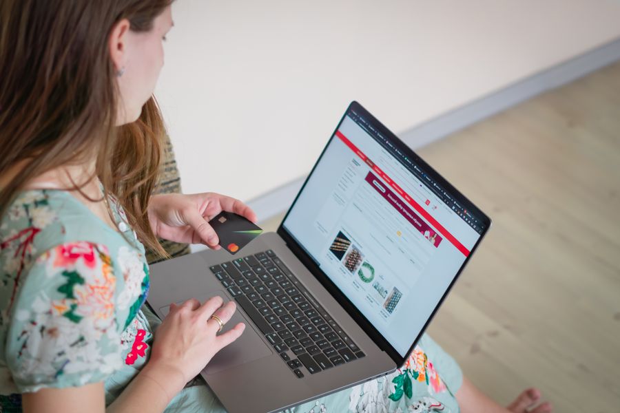 Branded products arranged for an ecommerce store