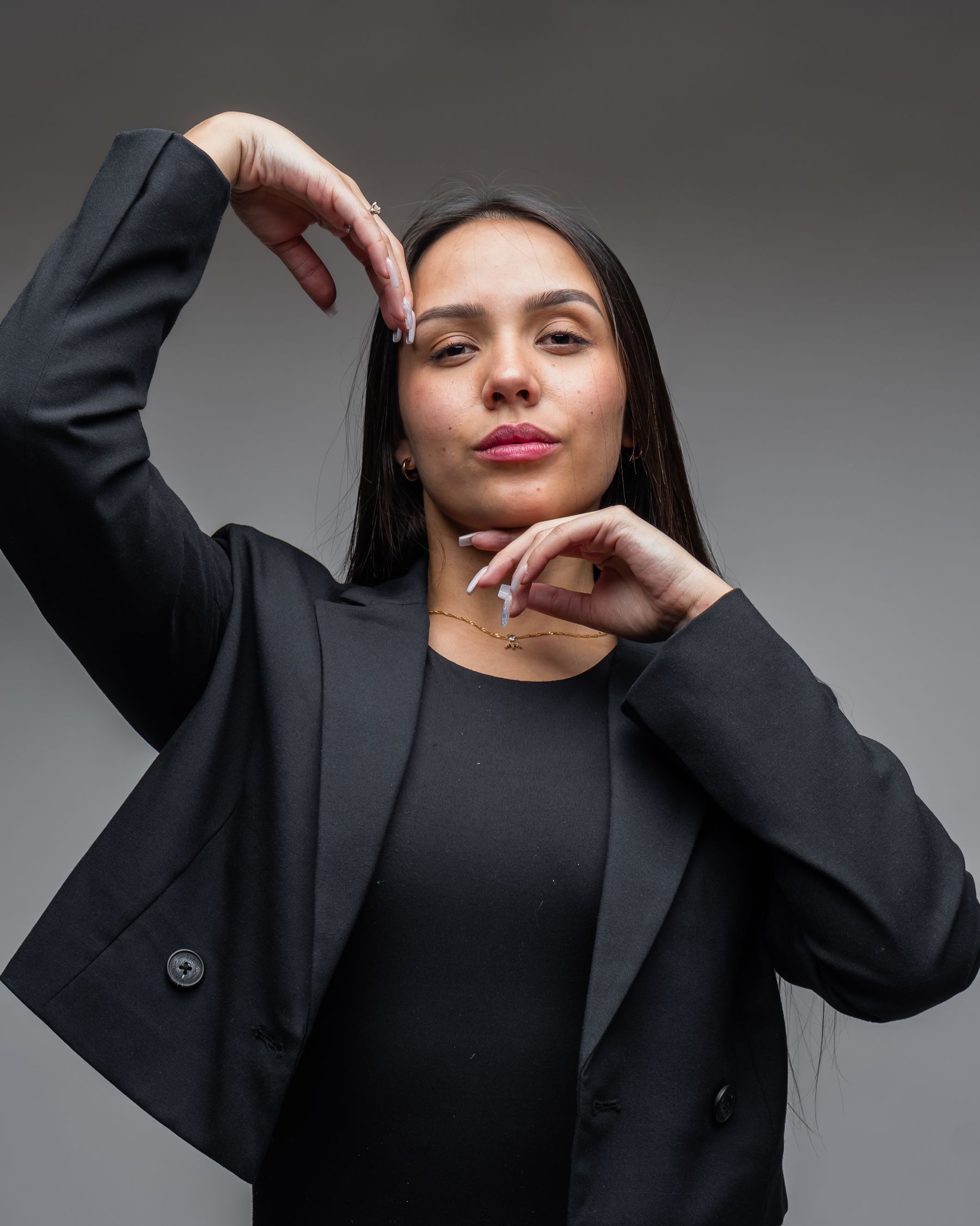 Confident professional posing for a personal branding portrait