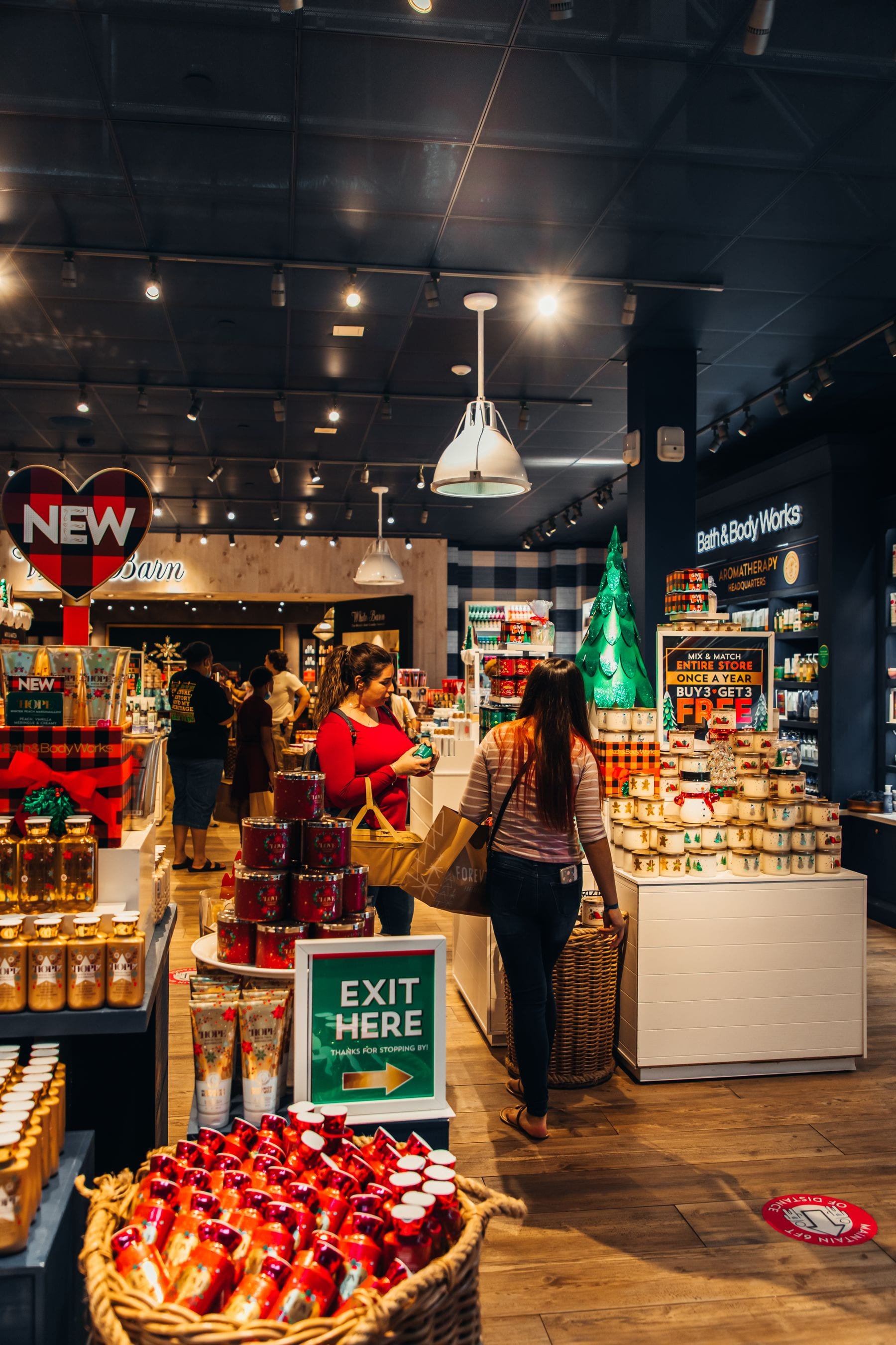 Retail store interior filled with products for shopping content